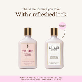 Rahua close-up label and listed rainforest ingredients for transparency