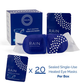 Rain product label and ingredients panel showing unscented, preservative-free benefit