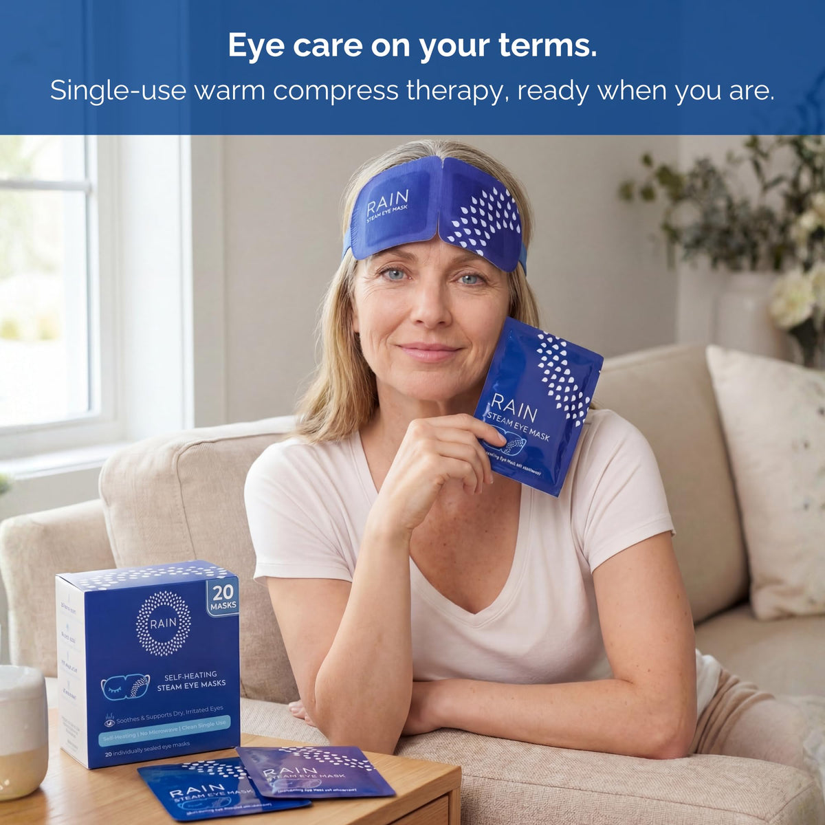 Rain mask tucked in a travel bag showing portability and on-the-go convenience