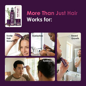 Rainbow Nutrients applied to eyebrow area for precise grooming support