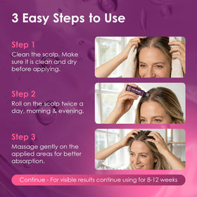 Rainbow Nutrients applying serum to scalp for targeted nourishment