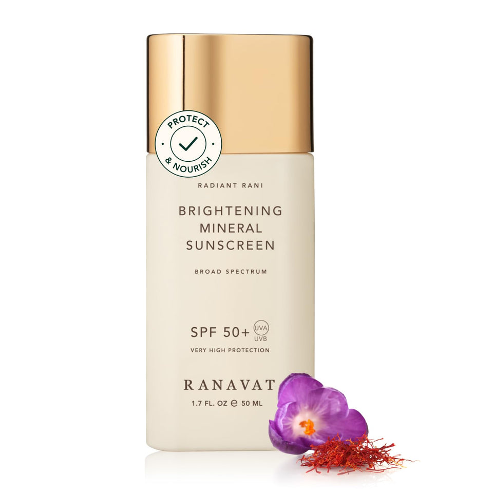 RANAVAT BOTANICS front packaging showing SPF 50 protection and benefit