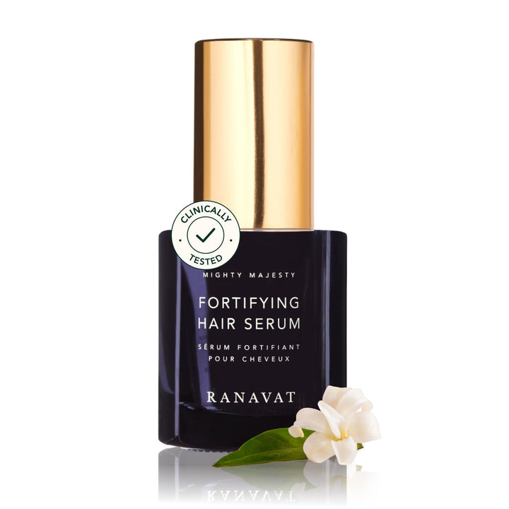 RANAVAT front bottle view showing compact travel serum and benefits