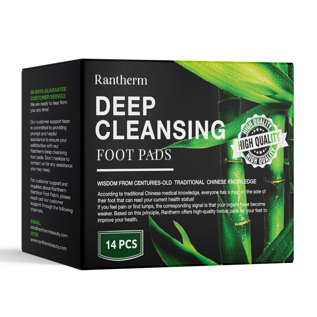 Rantherm front packaging showing product name and benefits for overnight relaxation