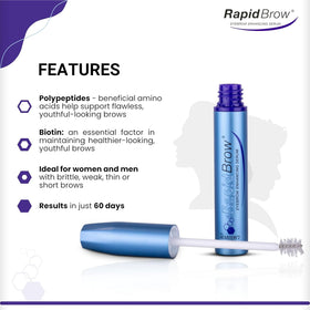 RapidBrow soft applicator brush demonstrating precise placement for controlled application