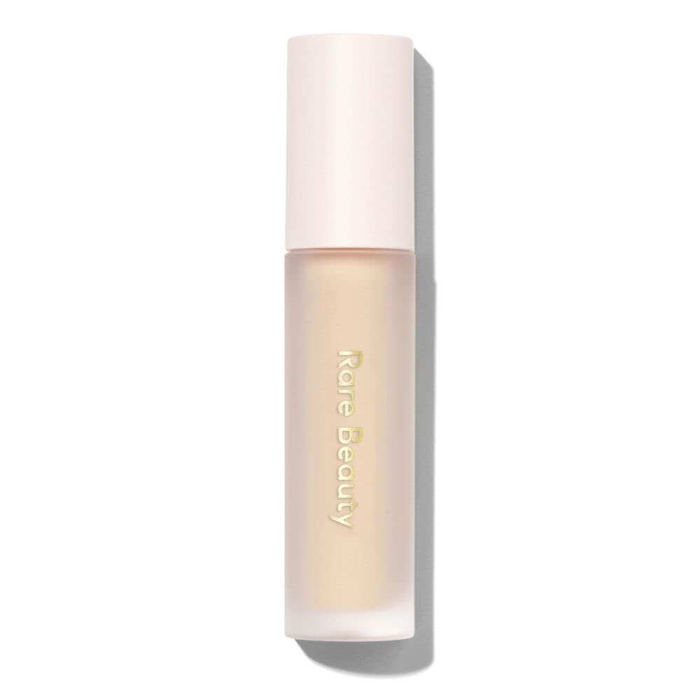 Rare Beauty Always An Optimist front packaging showing tube and label, brightens shadow payoff