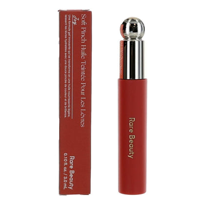 Rare Beauty front packaging showing tint and glossy finish for easy application