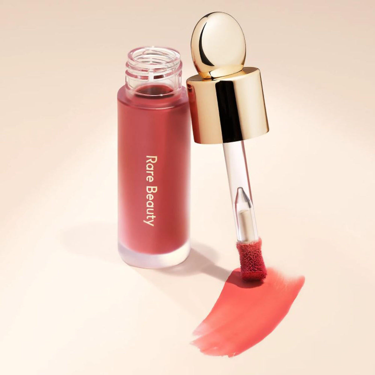 Rare Beauty product staged in a makeup bag conveying portability and everyday convenience