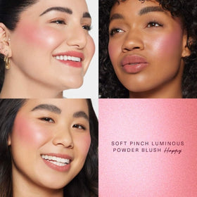 Rare Beauty open pan showing soft texture and luminous finish for blendable color