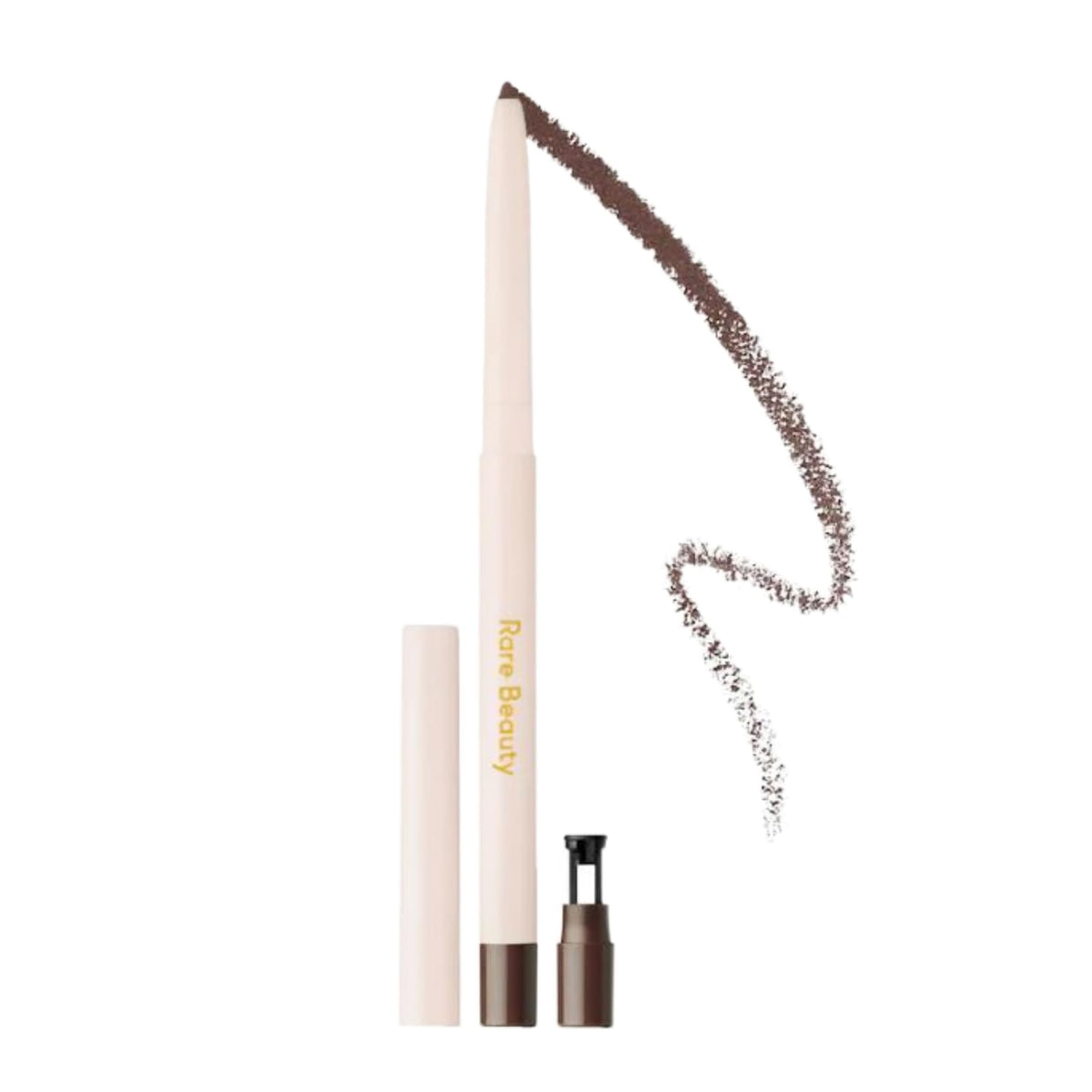 Rare Beauty eyeliner front packaging showing slim pencil and built-in sharpener for precision