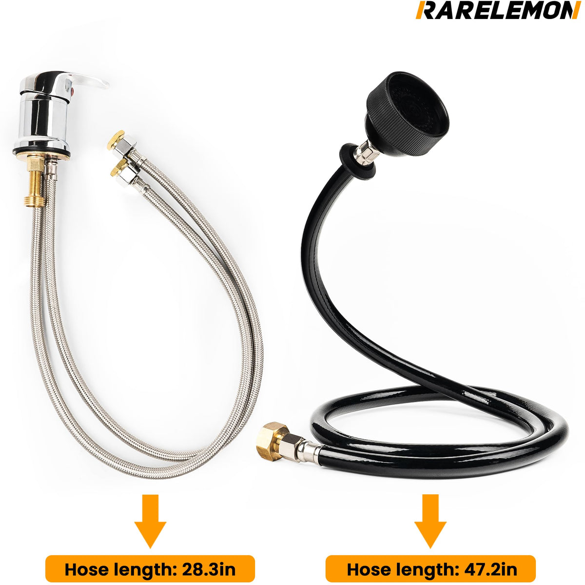RARELEMON sprayer head with adjustable pattern offering controlled rinsing benefit