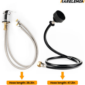 RARELEMON sprayer head with adjustable pattern offering controlled rinsing benefit