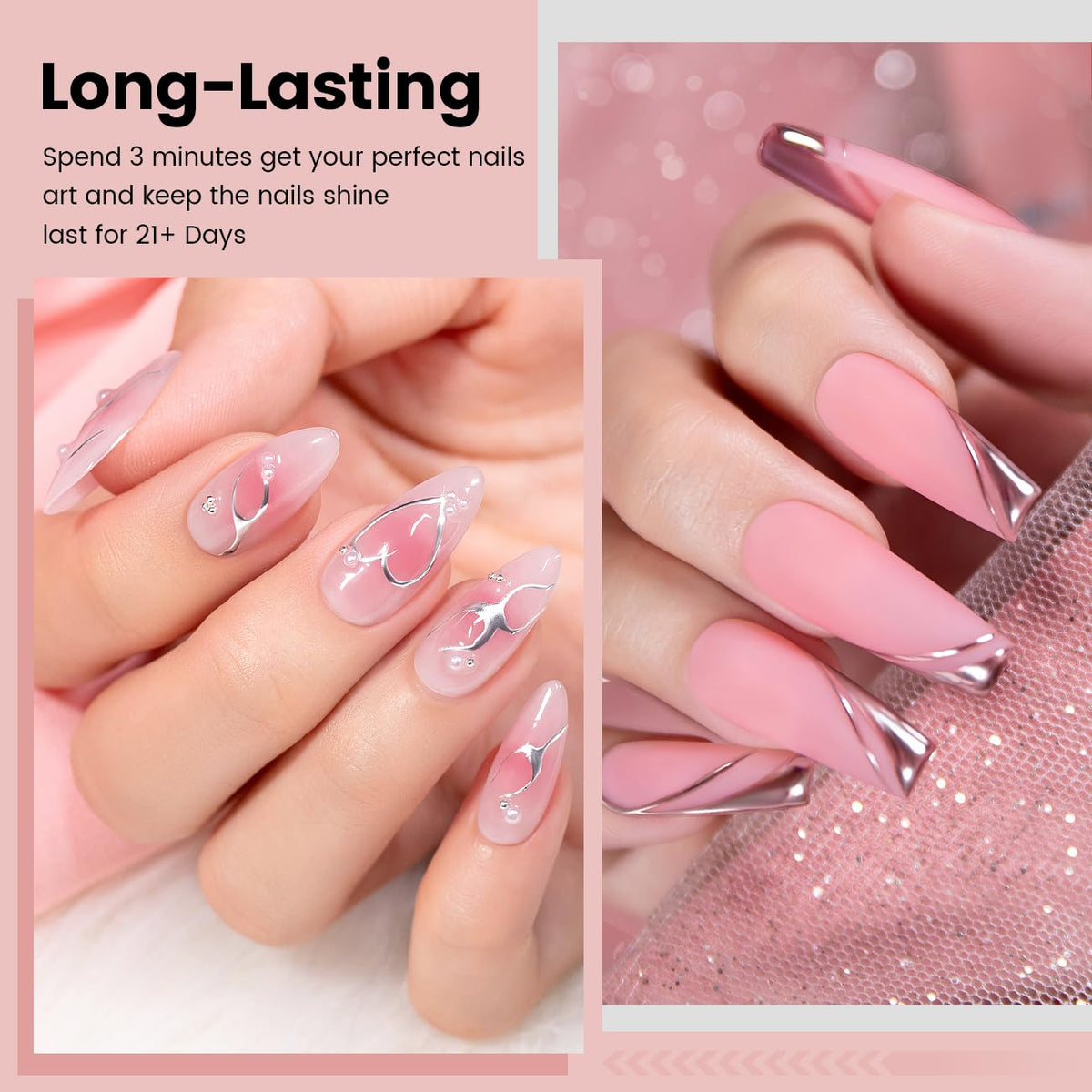 RARJSM built-in thin brush tip for precise nail art lines
