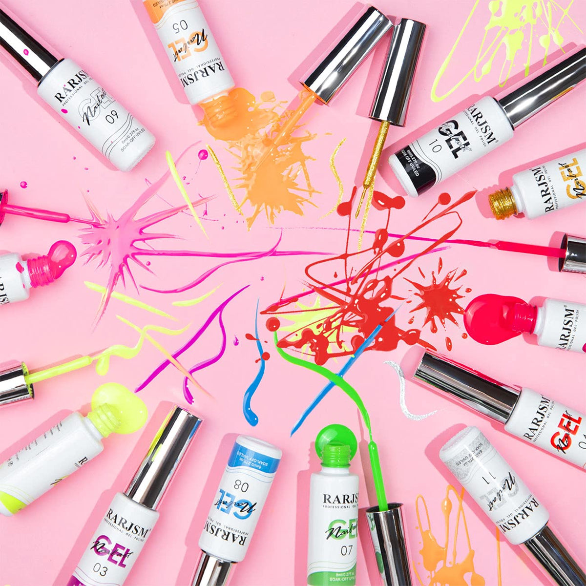 RARJSM artist using brush to draw thin lines, enabling detailed nail art