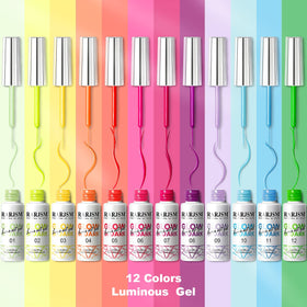 RARJSM color swatches on a nail wheel highlighting neon daytime pigments