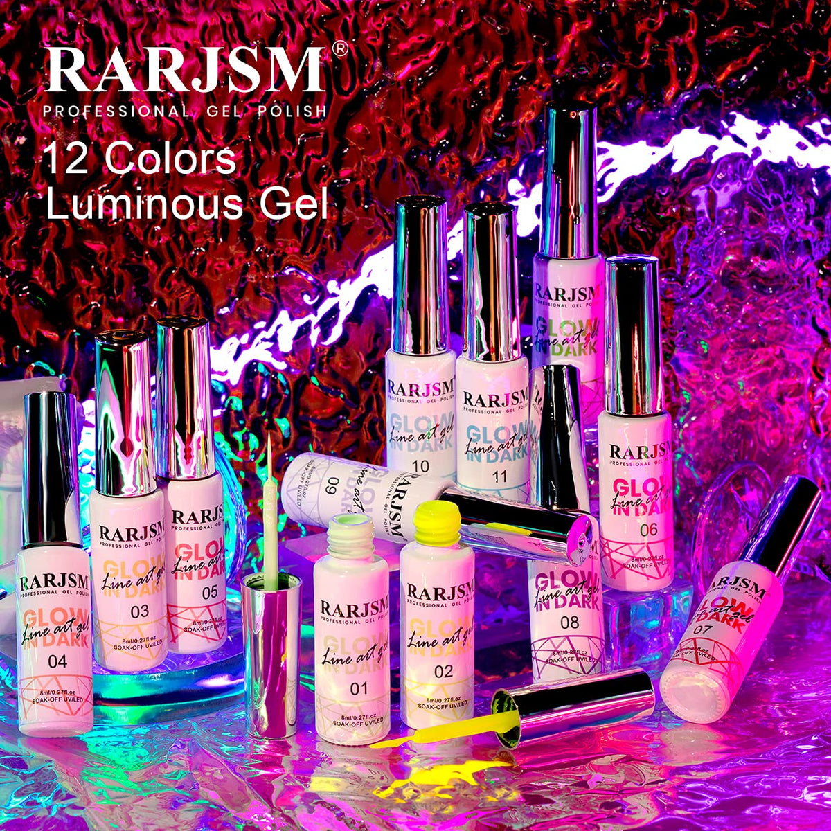 RARJSM glossy gel texture and smooth finish highlighting vibrant sheen