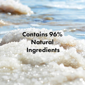 RATED GREEN ingredients display with rosemary and sea salt highlighting natural formula