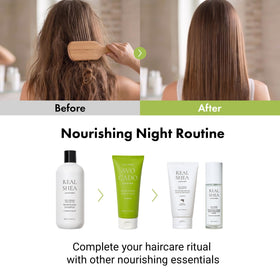 RATED GREEN scalp massage in shower illustrating soothing hydration benefit