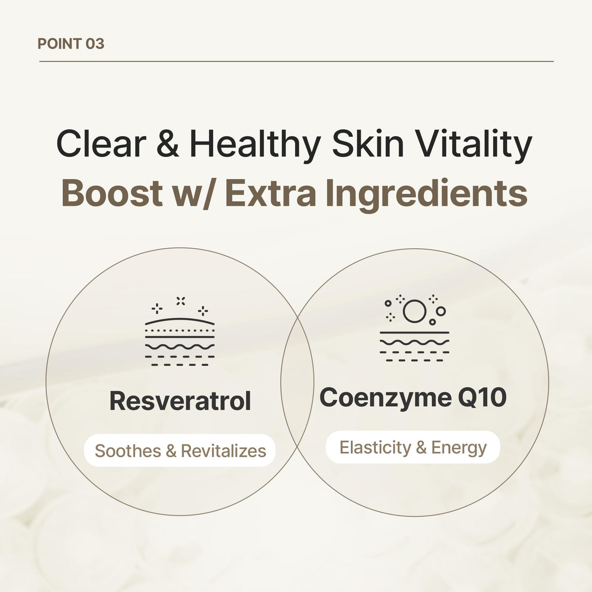 RAUME serum applied to cheek illustrating smooth absorption and immediate hydration