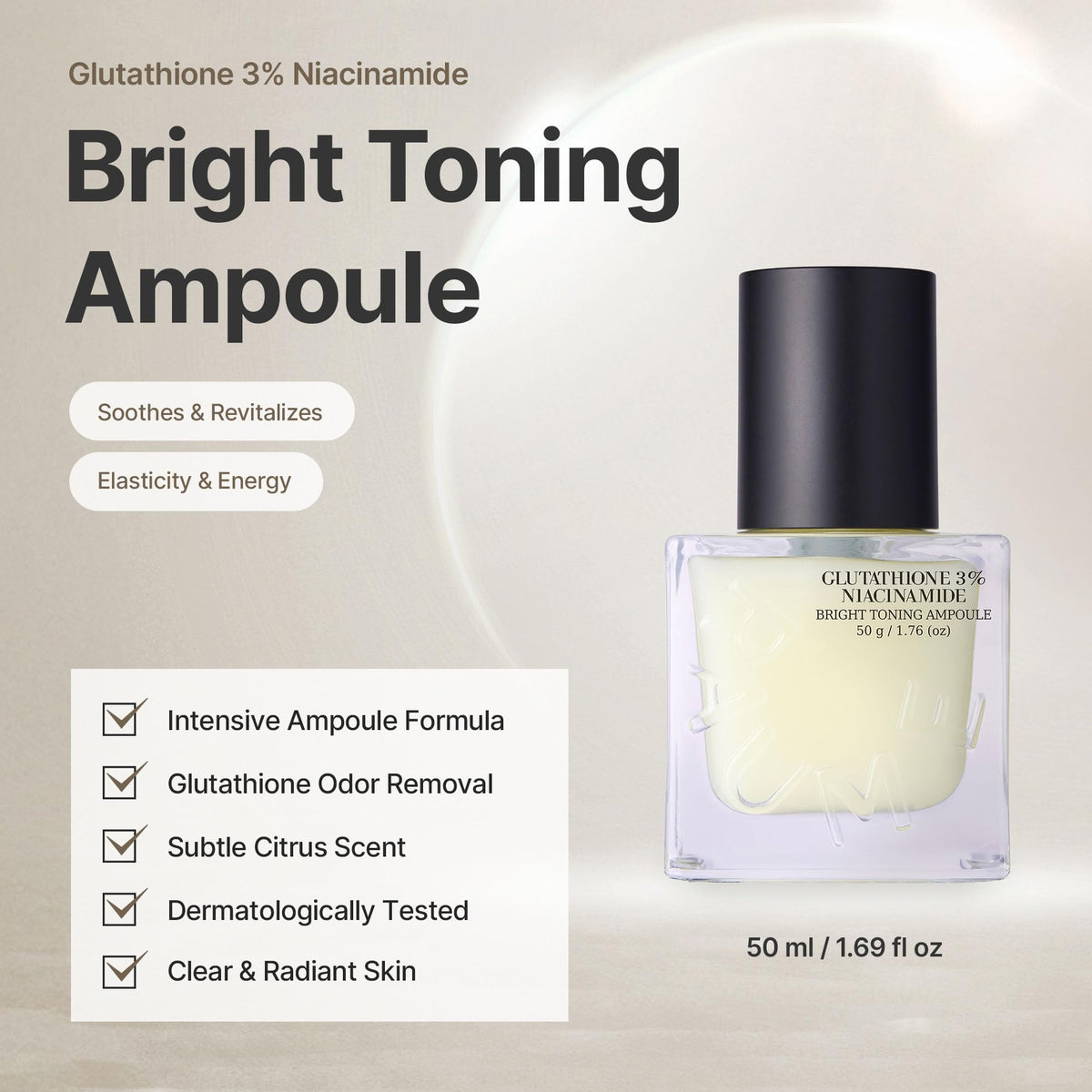 RAUME poured serum texture on hand showing lightweight absorbent formula benefit
