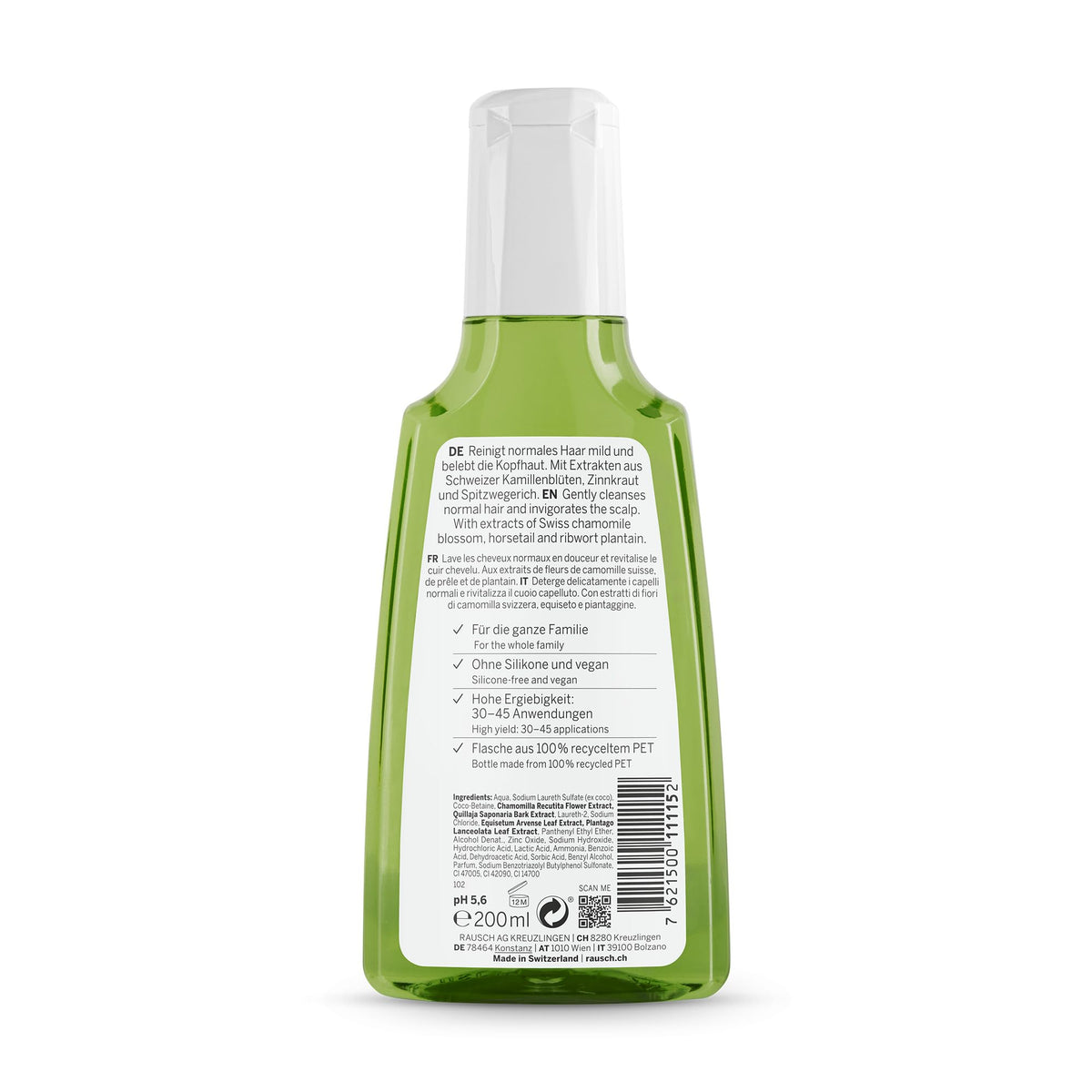 Rausch bottle label close-up highlighting ingredients and product name