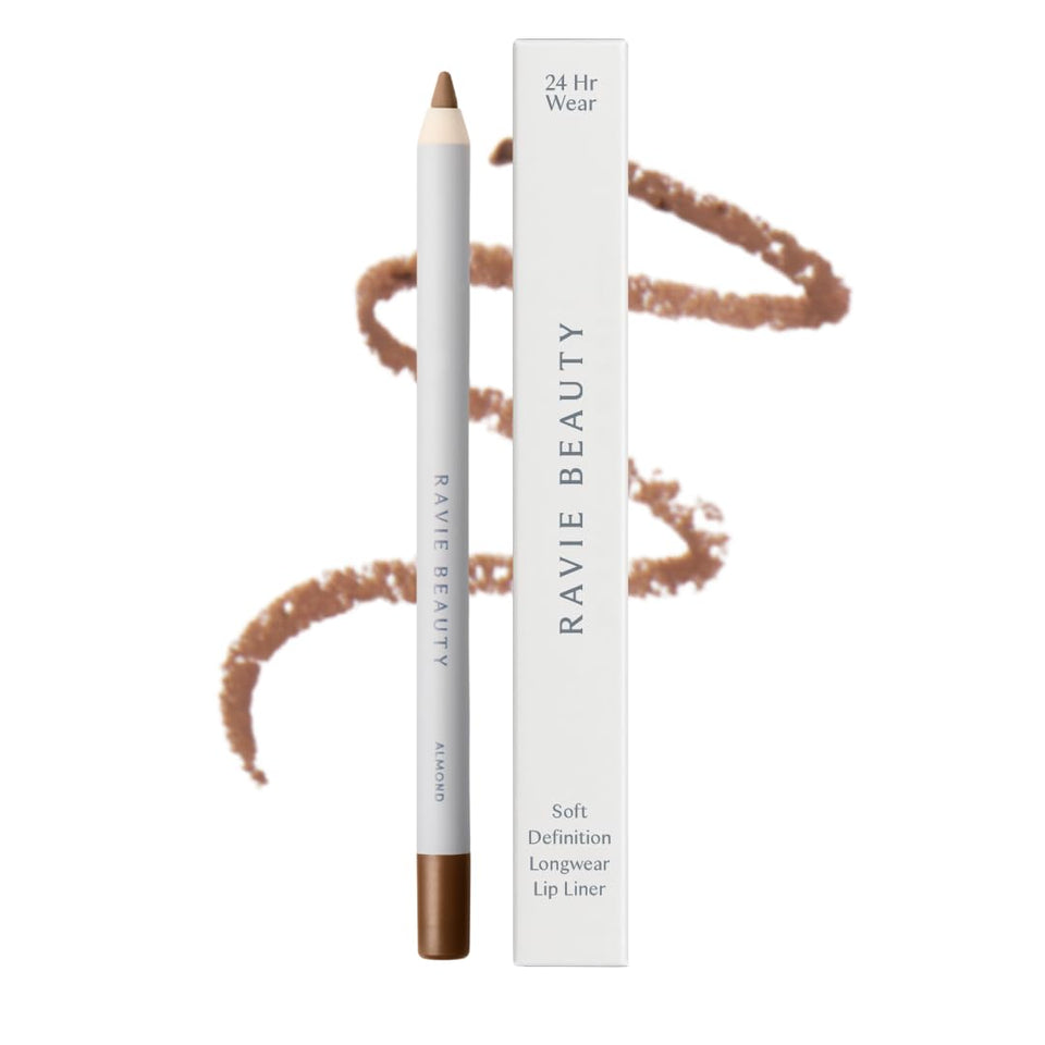 Ravie Beauty almond front packaging showing product name and shade benefits