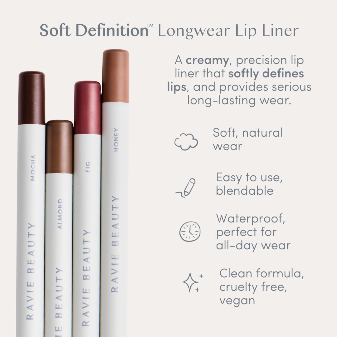 Ravie Beauty almond pencil held in hand for size and scale convenience