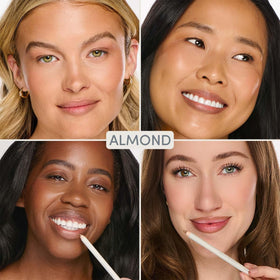 Ravie Beauty almond texture stroke on skin illustrates smooth blendability