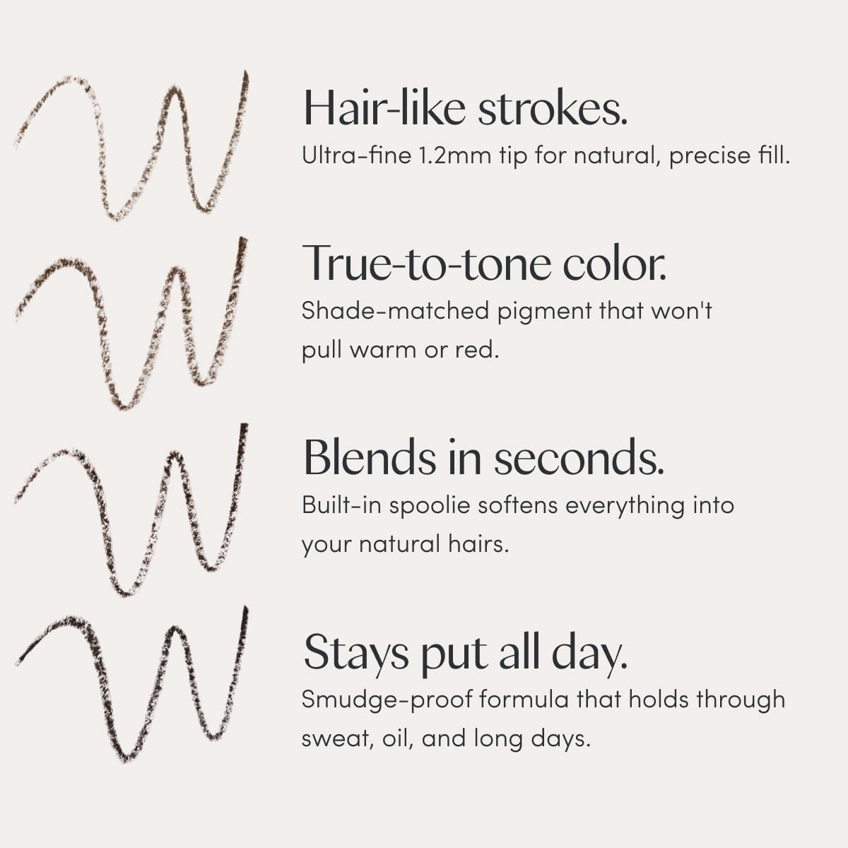 Ravie Beauty built‑in spoolie blending brow product for natural finish