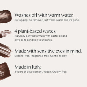 Ravie Beauty curved brush close-up demonstrating lash-hugging lift benefit