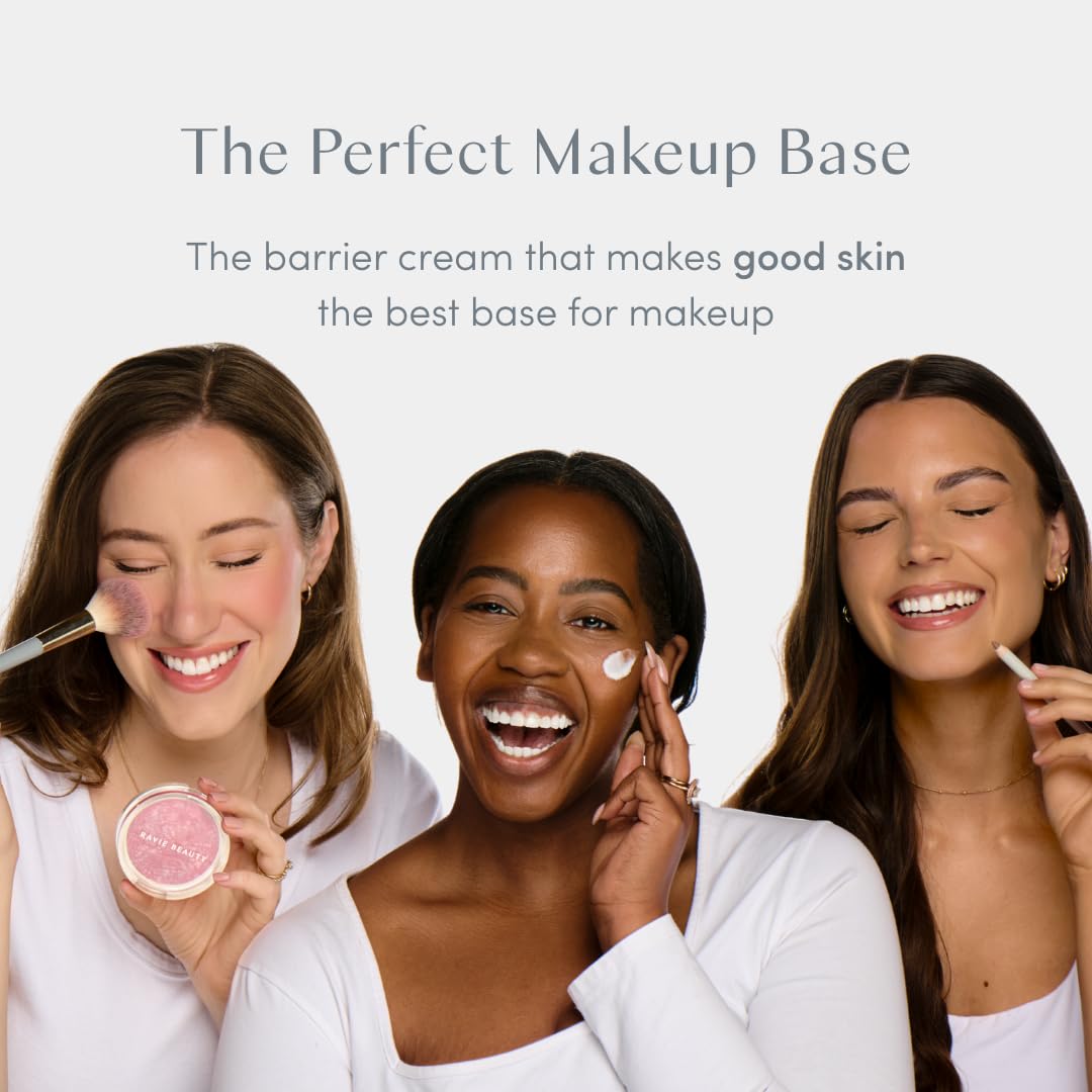 Ravie Beauty on vanity with towel and mirror showing daily skincare styling