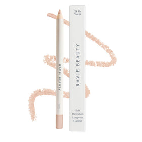 Ravie Beauty Dune front packaging showing pencil and box, clear branding and benefit
