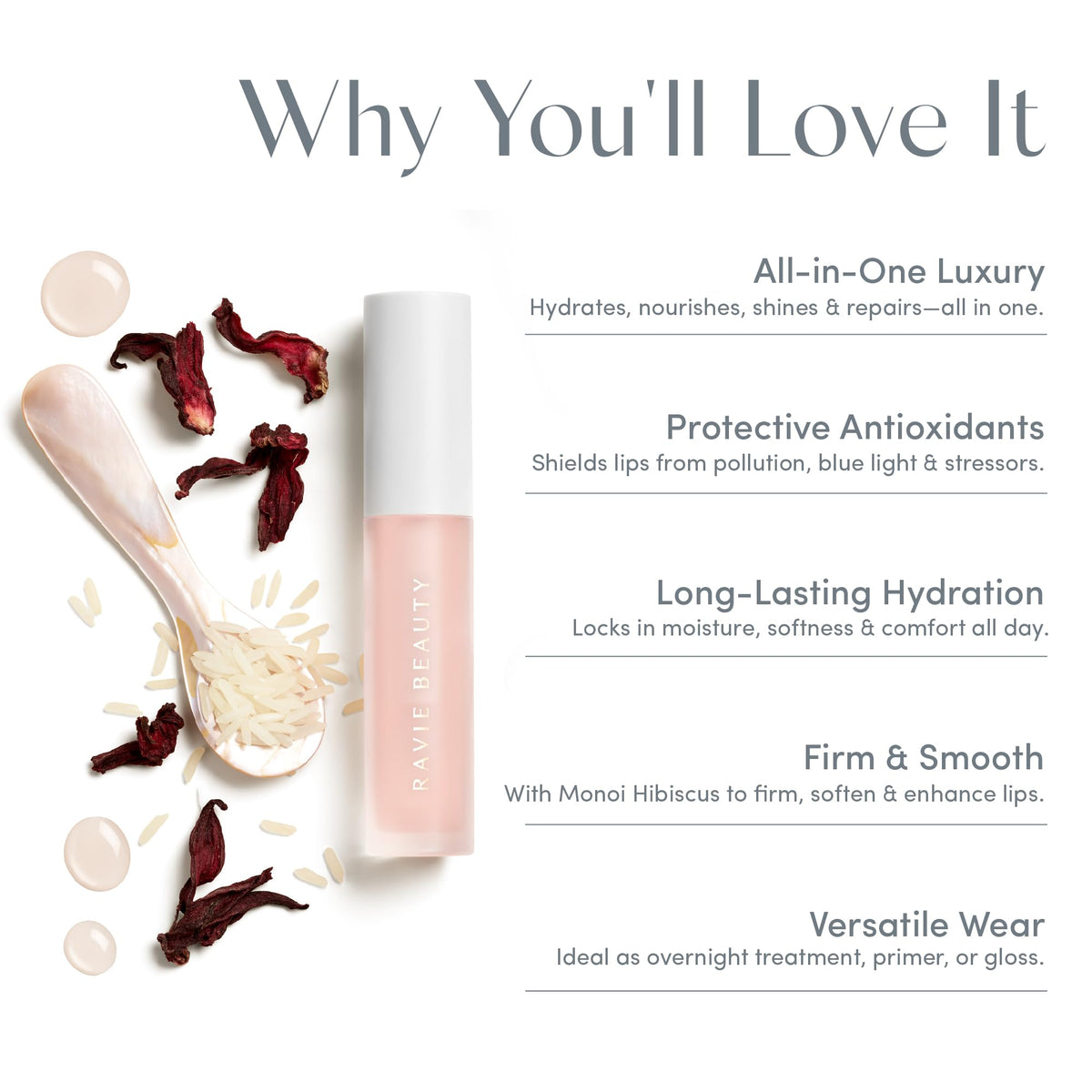 Ravie Beauty used as primer under lipstick for smooth application