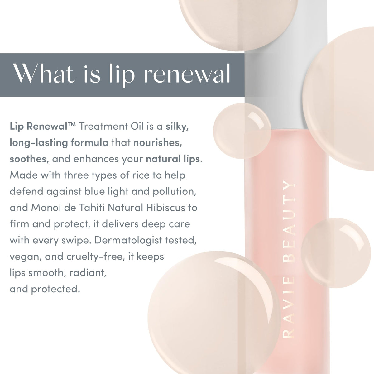 Ravie Beauty tube next to coin showing compact, travel-friendly size