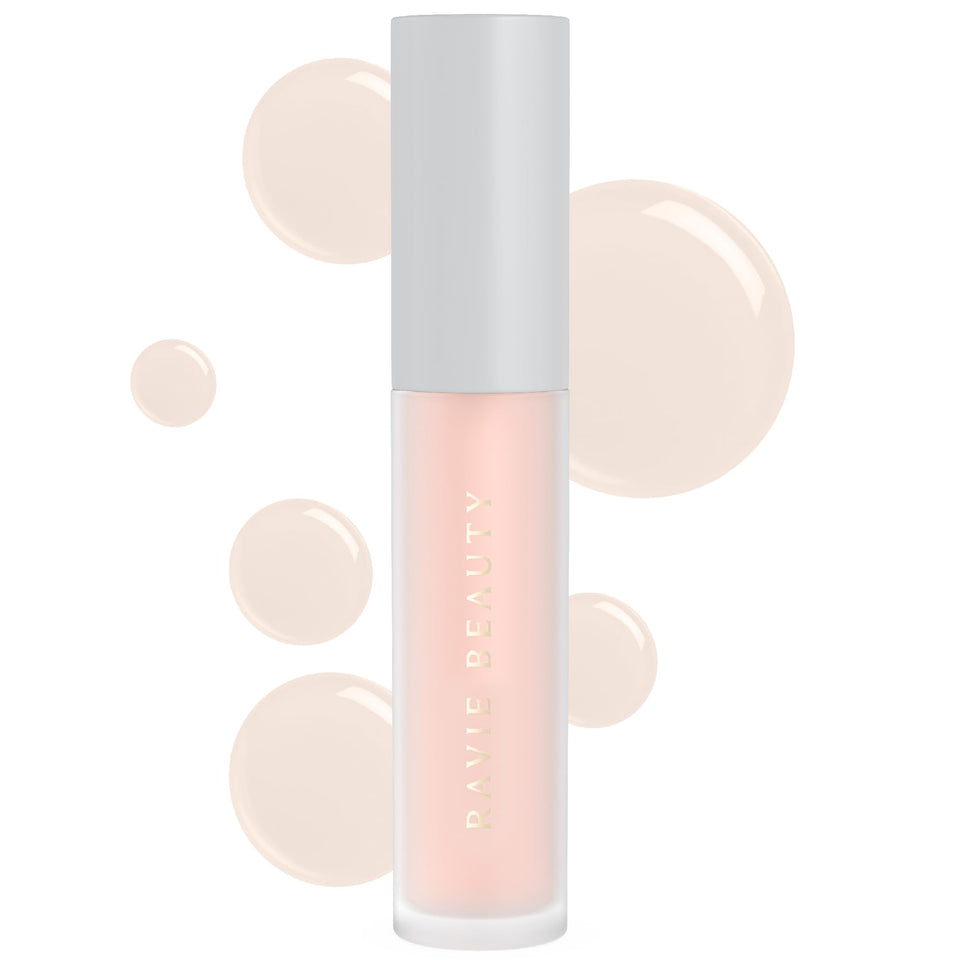 Ravie Beauty front tube showing sleek packaging and nourishing lip oil