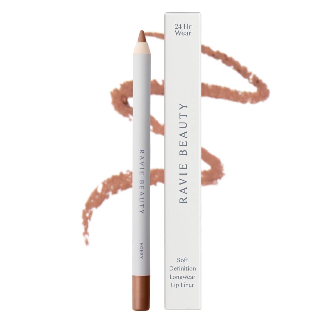 Ravie Beauty front packaging showing product and Honey shade benefit: clear branding and shade recognition