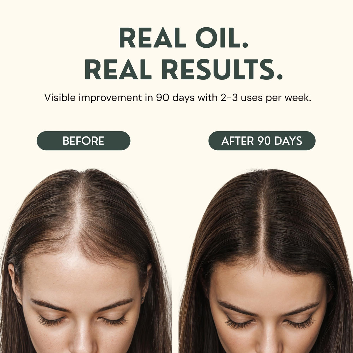 RAW ACTIVES before and after ends showing reduced breakage and healthier tips