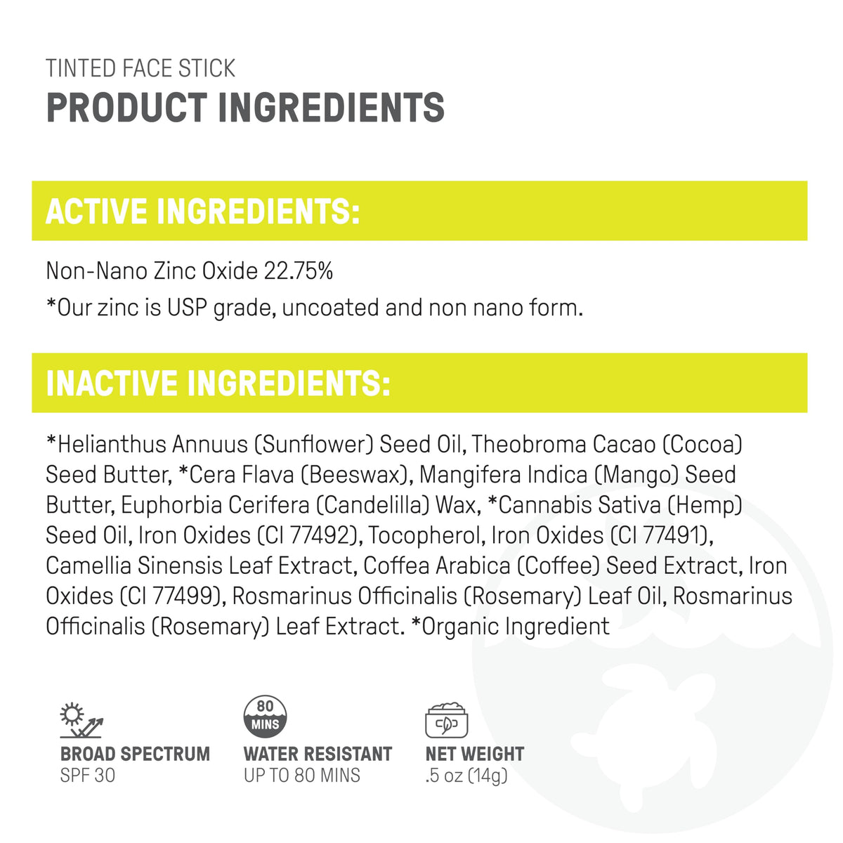 Raw Elements stick in hand showing 0.5 oz compact size for travel convenience