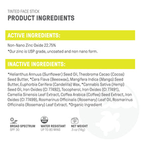 Raw Elements stick in hand showing 0.5 oz compact size for travel convenience