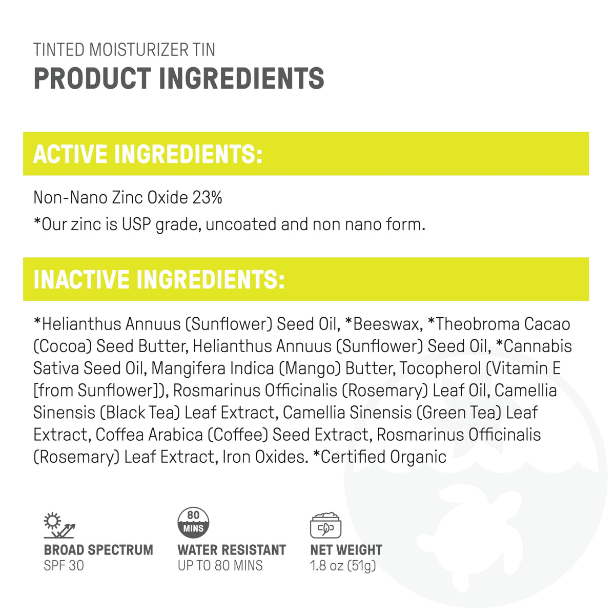 Raw Elements ingredient trio mango butter cacao butter rosemary offering hydration