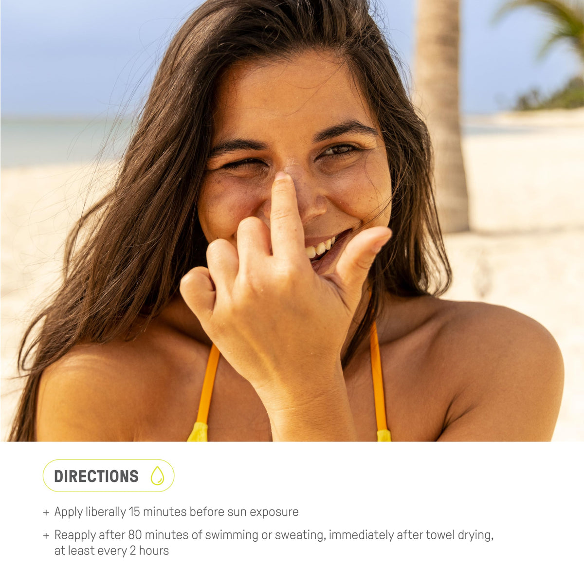 Raw Elements product label close-up showing SPF and reef-friendly claims