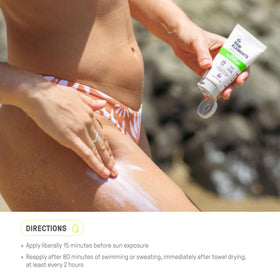 Raw Elements lifestyle shot outdoors illustrating reef-safe, everyday use