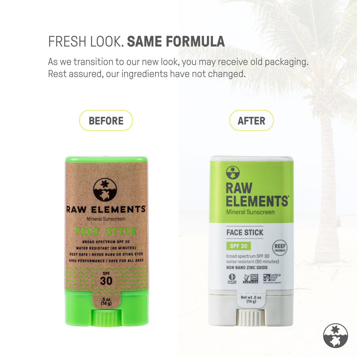Raw Elements stick open with twist-up mechanism highlighting easy application