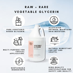 Raw Plus Rare clear viscous glycerin pouring to show texture and purity