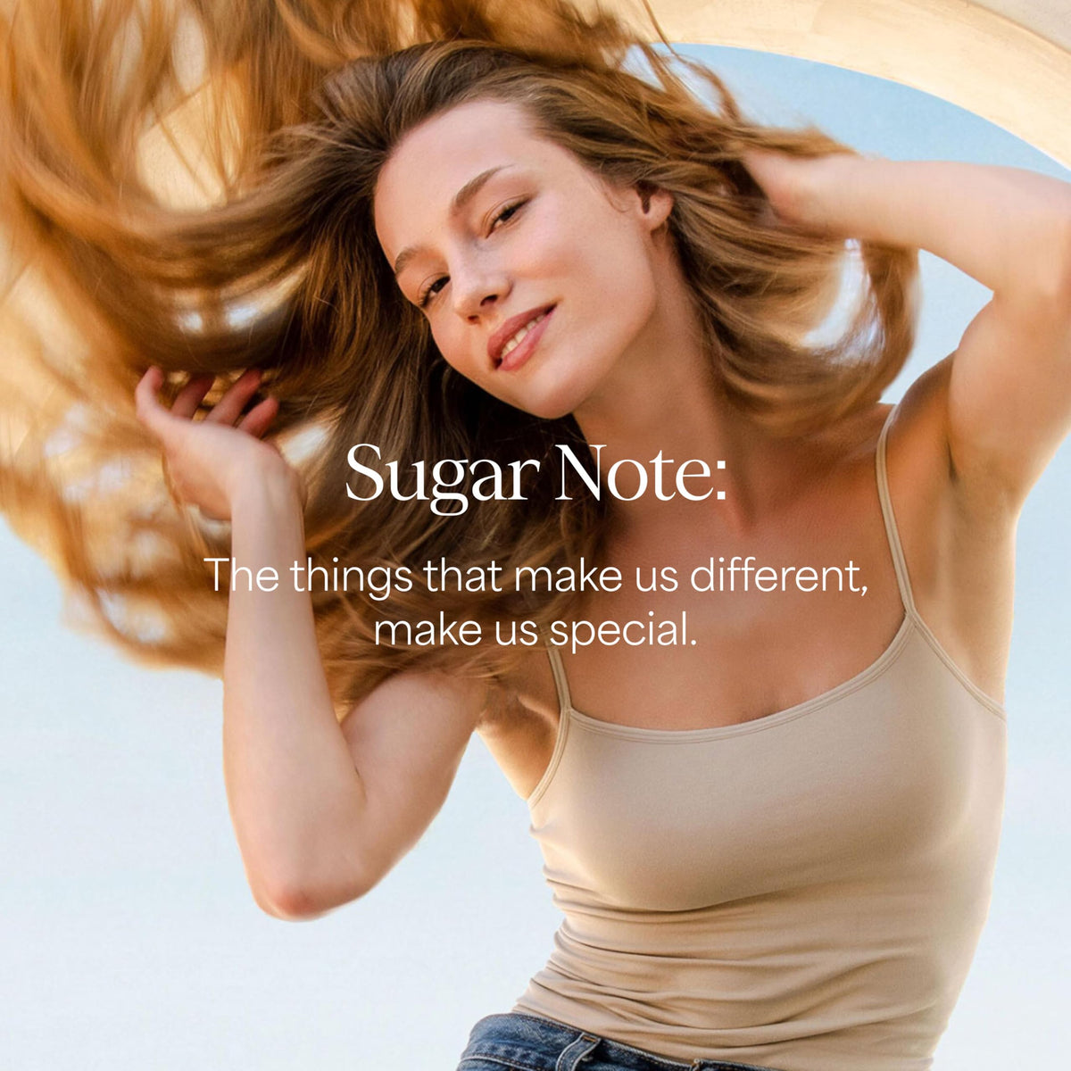 RAW SUGAR before and after hair sample showing improved color shine