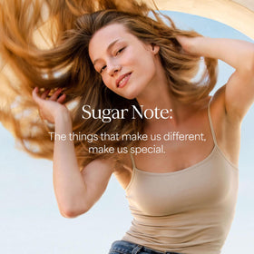 RAW SUGAR before and after hair sample showing improved color shine