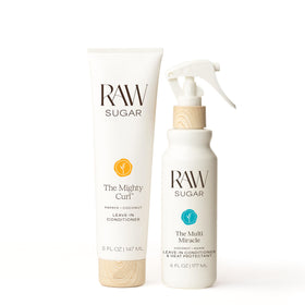 RAW SUGAR duo front packaging showing both products and benefits