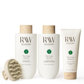 RAW SUGAR front packaging bundle showing all four products and benefits