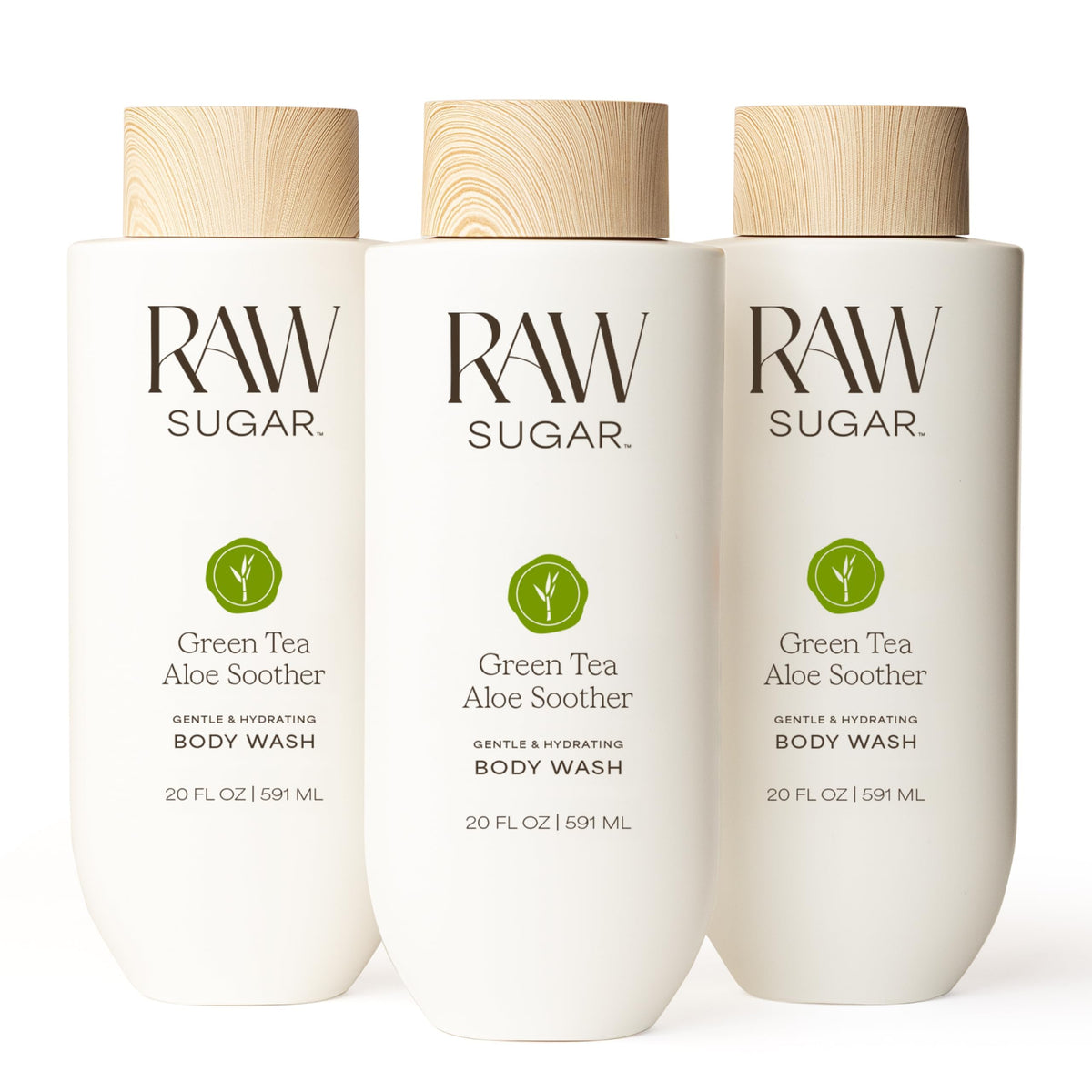 RAW SUGAR front packaging showing bottle and calming scent benefits