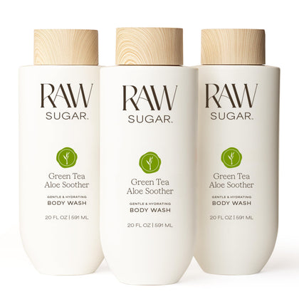 RAW SUGAR front packaging showing bottle and calming scent benefits